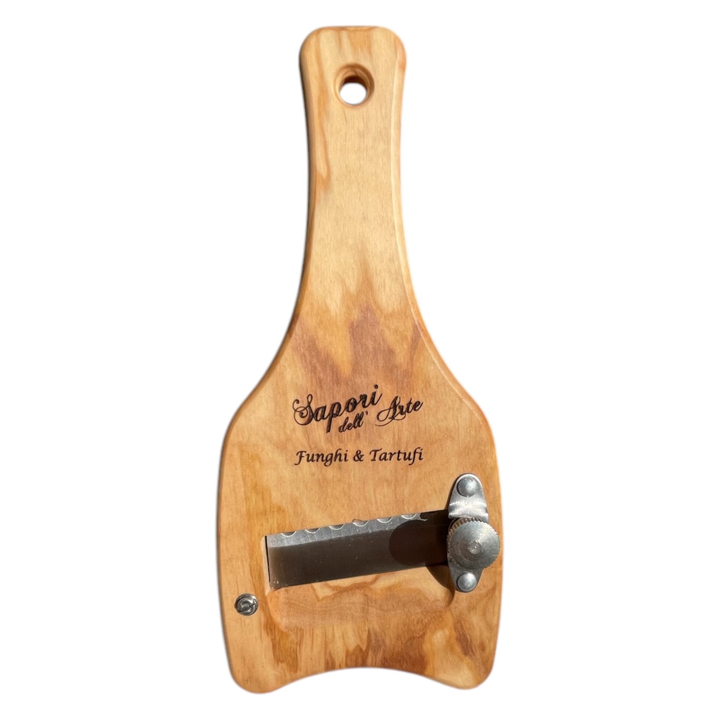 Affettatartufi legno ulivo lama seghettata