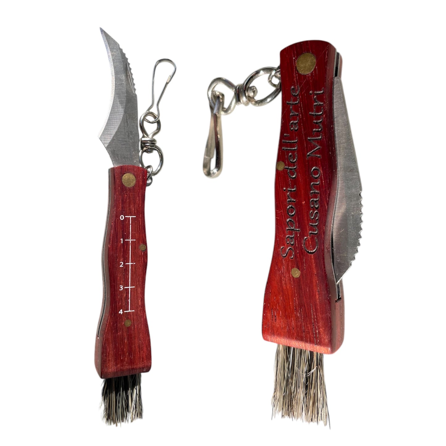Coltello funghi con spazzolino e misura