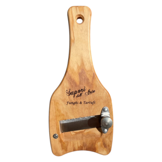 Affettatartufi legno ulivo lama seghettata