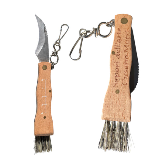 Coltello funghi con spazzolino e misura